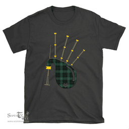 Scottish MacAulay Hunting Ancient Clan Tartan T-Shirt 2D - Bagpipes Style Scottish Plaid Tartan Plaid