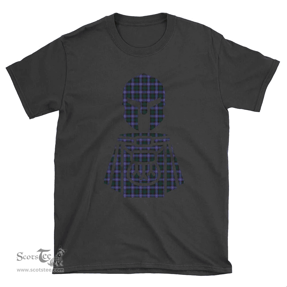 Scottish Hunter Modern Clan Tartan T-Shirt 2D - Kilt Warrior Style Scottish Plaid Tartan Plaid