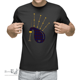 Scottish Home Modern Clan Tartan T-Shirt 2D - Bagpipes Style Scottish Plaid Tartan Plaid