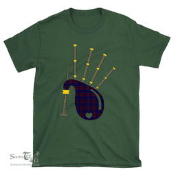 Scottish Home Modern Clan Tartan T-Shirt 2D - Bagpipes Style Scottish Plaid Tartan Plaid