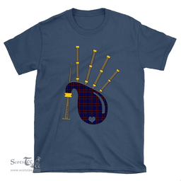 Scottish Home Modern Clan Tartan T-Shirt 2D - Bagpipes Style Scottish Plaid Tartan Plaid
