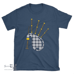 Scottish Hannay Modern Clan Tartan T-Shirt 2D - Bagpipes Style Scottish Plaid Tartan Plaid