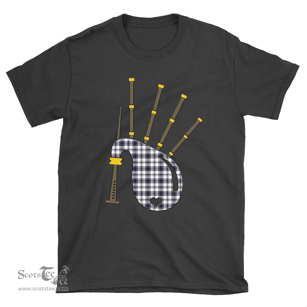 Scottish Hannay Modern Clan Tartan T-Shirt 2D - Bagpipes Style Scottish Plaid Tartan Plaid