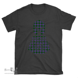 Scottish Elphinstone Clan Tartan T-Shirt 2D - Kilt Warrior Style Scottish Plaid Tartan Plaid