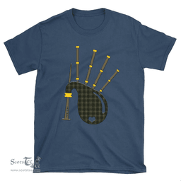 Scottish Davidson Tulloch Dress Clan Tartan T-Shirt 2D - Bagpipes Style Scottish Plaid Tartan Plaid
