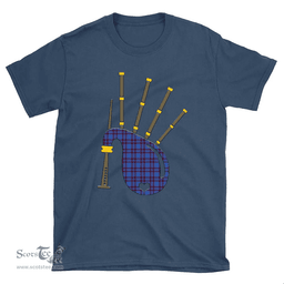 Scottish Elliot Modern Clan Tartan T-Shirt 2D - Bagpipes Style Scottish Plaid Tartan Plaid
