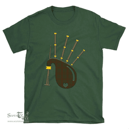 Scottish Gray Clan Tartan T-Shirt 2D - Bagpipes Style Scottish Plaid Tartan Plaid