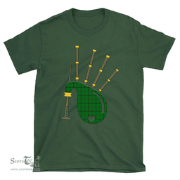 Scottish Don (Tribe-of-Mar) Clan Tartan T-Shirt 2D - Bagpipes Style Scottish Plaid Tartan Plaid