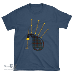 Scottish Fraser Hunting Ancient Clan Tartan T-Shirt 2D - Bagpipes Style Scottish Plaid Tartan Plaid