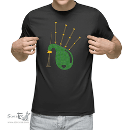 Scottish Currie Clan Tartan T-Shirt 2D - Bagpipes Style Scottish Plaid Tartan Plaid