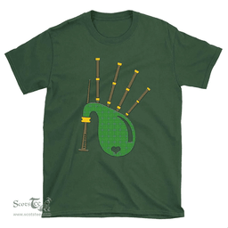 Scottish Currie Clan Tartan T-Shirt 2D - Bagpipes Style Scottish Plaid Tartan Plaid