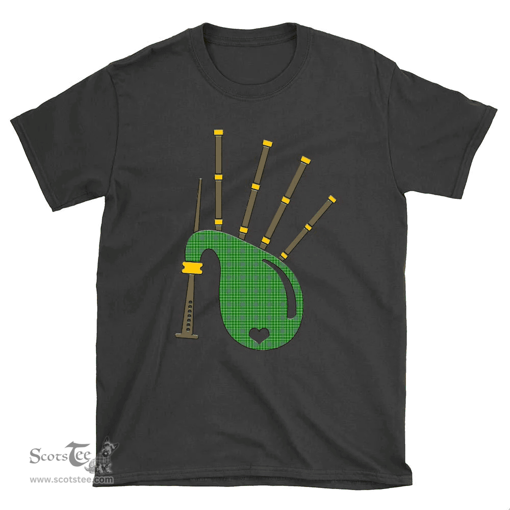 Scottish Currie Clan Tartan T-Shirt 2D - Bagpipes Style Scottish Plaid Tartan Plaid