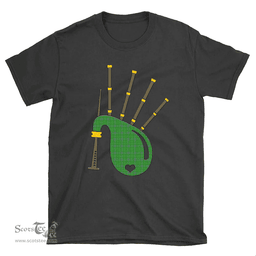 Scottish Currie Clan Tartan T-Shirt 2D - Bagpipes Style Scottish Plaid Tartan Plaid