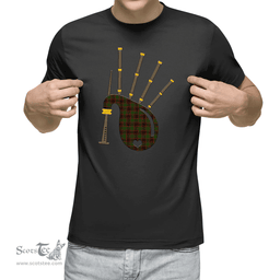 Scottish Buchan Modern Clan Tartan T-Shirt 2D - Bagpipes Style Scottish Plaid Tartan Plaid