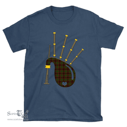 Scottish Buchan Modern Clan Tartan T-Shirt 2D - Bagpipes Style Scottish Plaid Tartan Plaid