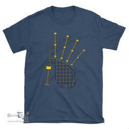 Scottish Campbell Argyll Modern Clan Tartan T-Shirt 2D - Bagpipes Style Scottish Plaid Tartan Plaid