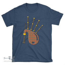 Scottish Bruce Ancient Clan Tartan T-Shirt 2D - Bagpipes Style Scottish Plaid Tartan Plaid