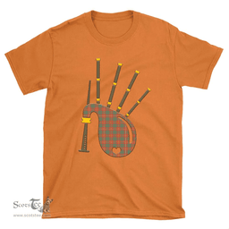 Scottish Bruce Ancient Clan Tartan T-Shirt 2D - Bagpipes Style Scottish Plaid Tartan Plaid