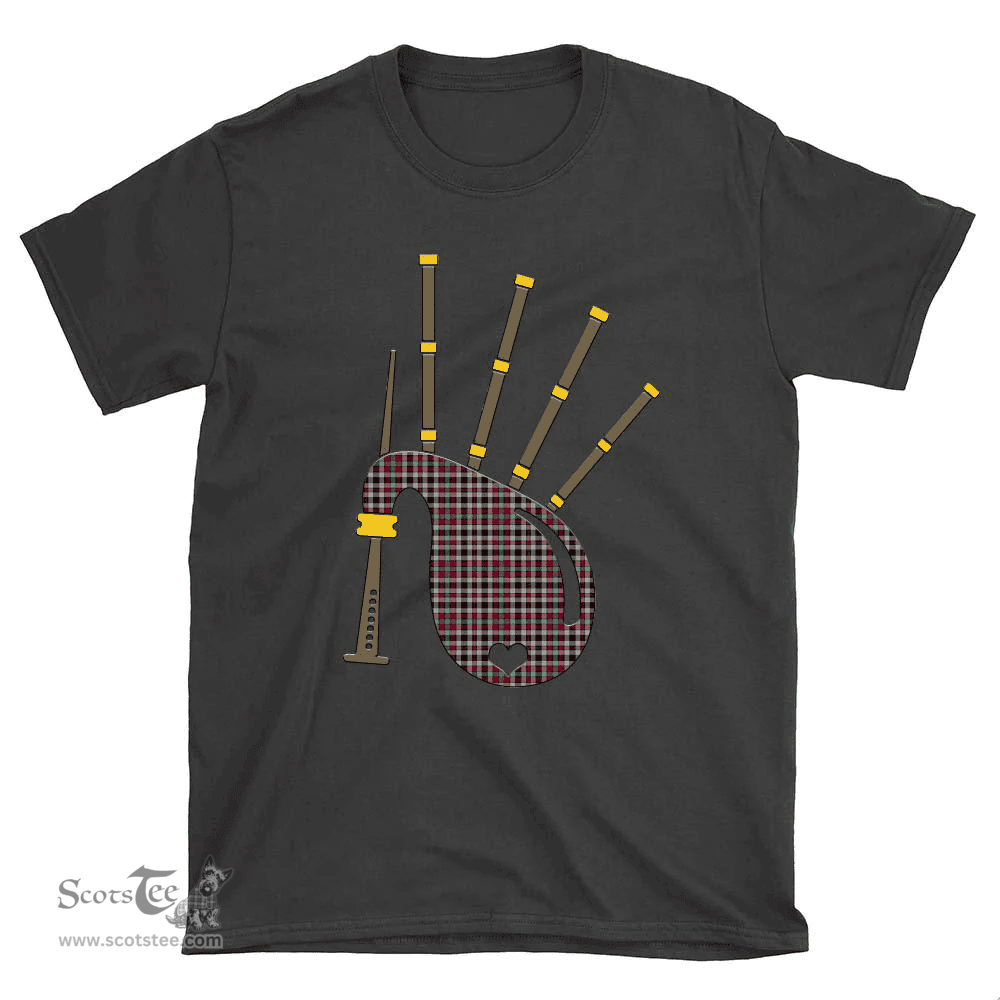 Scottish Borthwick Ancient Clan Tartan T-Shirt 2D - Bagpipes Style Scottish Plaid Tartan Plaid