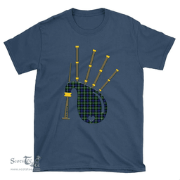 Scottish Baillie Modern Clan Tartan T-Shirt 2D - Bagpipes Style Scottish Plaid Tartan Plaid