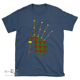 Scottish Baxter Modern Clan Tartan T-Shirt 2D - Bagpipes Style Scottish Plaid Tartan Plaid