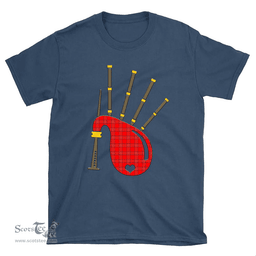 Scottish Burnett Modern Clan Tartan T-Shirt 2D - Bagpipes Style Scottish Plaid Tartan Plaid