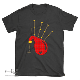 Scottish Burnett Modern Clan Tartan T-Shirt 2D - Bagpipes Style Scottish Plaid Tartan Plaid