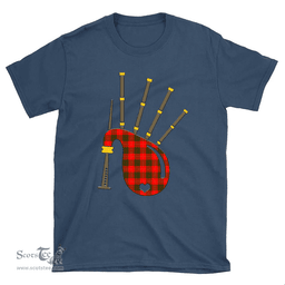 Scottish Cameron Modern Clan Tartan T-Shirt 2D - Bagpipes Style Scottish Plaid Tartan Plaid