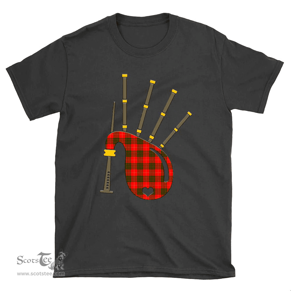 Scottish Cameron Modern Clan Tartan T-Shirt 2D - Bagpipes Style Scottish Plaid Tartan Plaid
