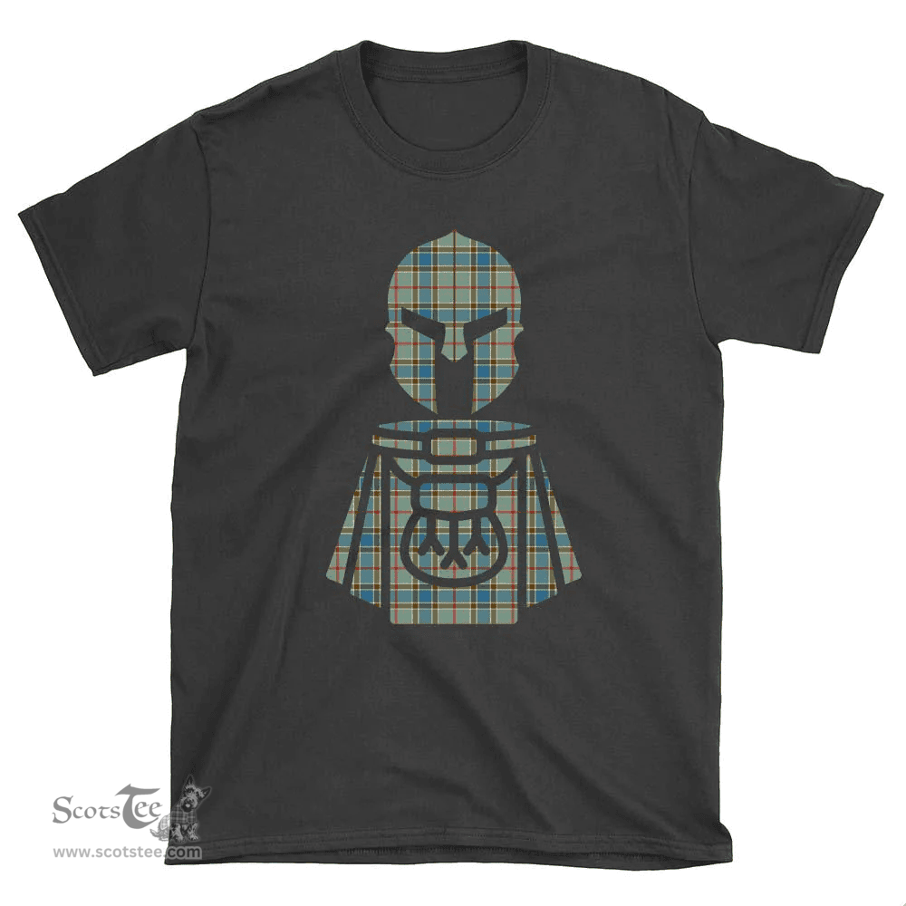 Scottish Balfour Blue Clan Tartan T-Shirt 2D - Kilt Warrior Style Scottish Plaid Tartan Plaid
