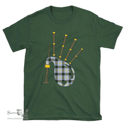 Scottish Bell of the Borders Clan Tartan T-Shirt 2D - Bagpipes Style Scottish Plaid Tartan Plaid