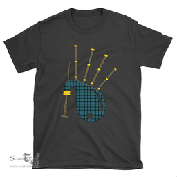 Scottish Campbell of Cawdor Ancient Clan Tartan T-Shirt 2D - Bagpipes Style Scottish Plaid Tartan Plaid