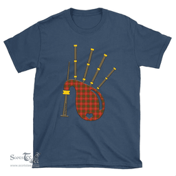 Scottish Bruce Modern Clan Tartan T-Shirt 2D - Bagpipes Style Scottish Plaid Tartan Plaid
