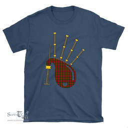 Scottish Skene Modern Clan Tartan T-Shirt 2D - Bagpipes Style Scottish Plaid Tartan Plaid
