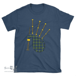 Scottish Watson Ancient Clan Tartan T-Shirt 2D - Bagpipes Style Scottish Plaid Tartan Plaid