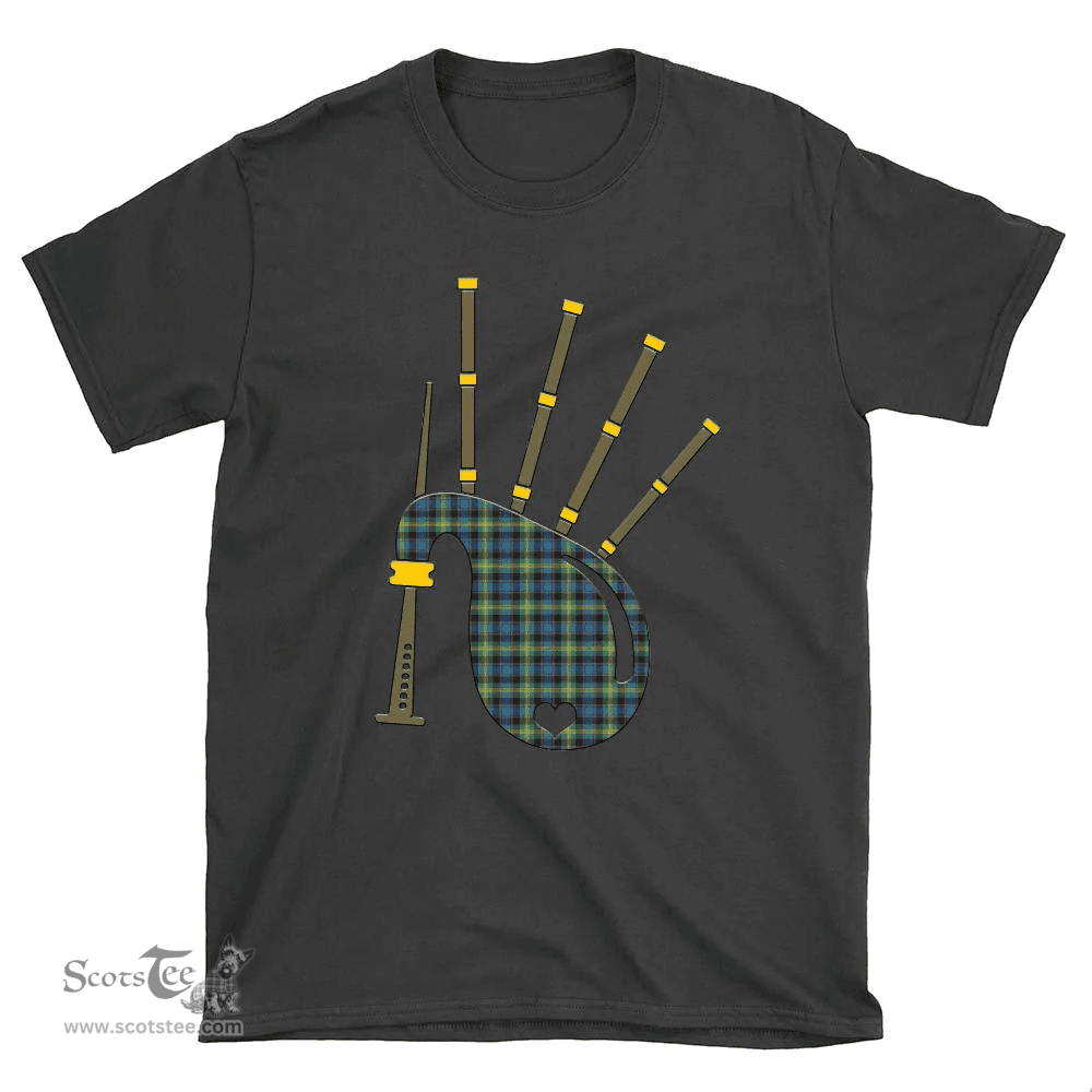 Scottish Watson Ancient Clan Tartan T-Shirt 2D - Bagpipes Style Scottish Plaid Tartan Plaid