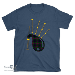 Scottish Urquhart Modern Clan Tartan T-Shirt 2D - Bagpipes Style Scottish Plaid Tartan Plaid