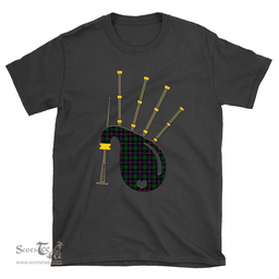 Scottish Urquhart Modern Clan Tartan T-Shirt 2D - Bagpipes Style Scottish Plaid Tartan Plaid