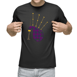 Scottish Wardlaw Modern Clan Tartan T-Shirt 2D - Bagpipes Style Scottish Plaid Tartan Plaid