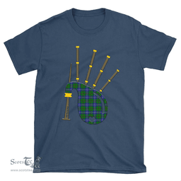 Scottish Turnbull Hunting Clan Tartan T-Shirt 2D - Bagpipes Style Scottish Plaid Tartan Plaid