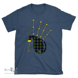 Scottish Watson Modern Clan Tartan T-Shirt 2D - Bagpipes Style Scottish Plaid Tartan Plaid