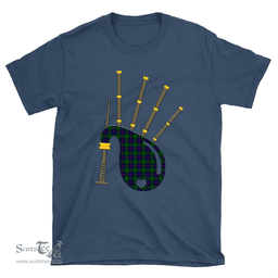 Scottish Shaw Modern Clan Tartan T-Shirt 2D - Bagpipes Style Scottish Plaid Tartan Plaid