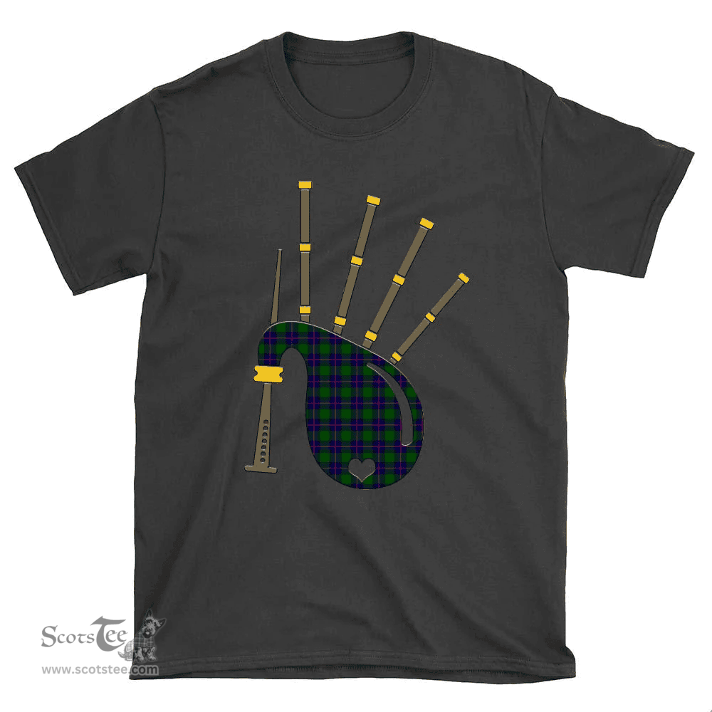 Scottish Shaw Modern Clan Tartan T-Shirt 2D - Bagpipes Style Scottish Plaid Tartan Plaid