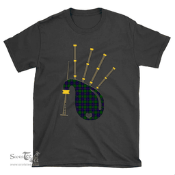 Scottish Shaw Modern Clan Tartan T-Shirt 2D - Bagpipes Style Scottish Plaid Tartan Plaid