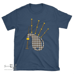 Scottish Stewart Dress Ancient Clan Tartan T-Shirt 2D - Bagpipes Style Scottish Plaid Tartan Plaid
