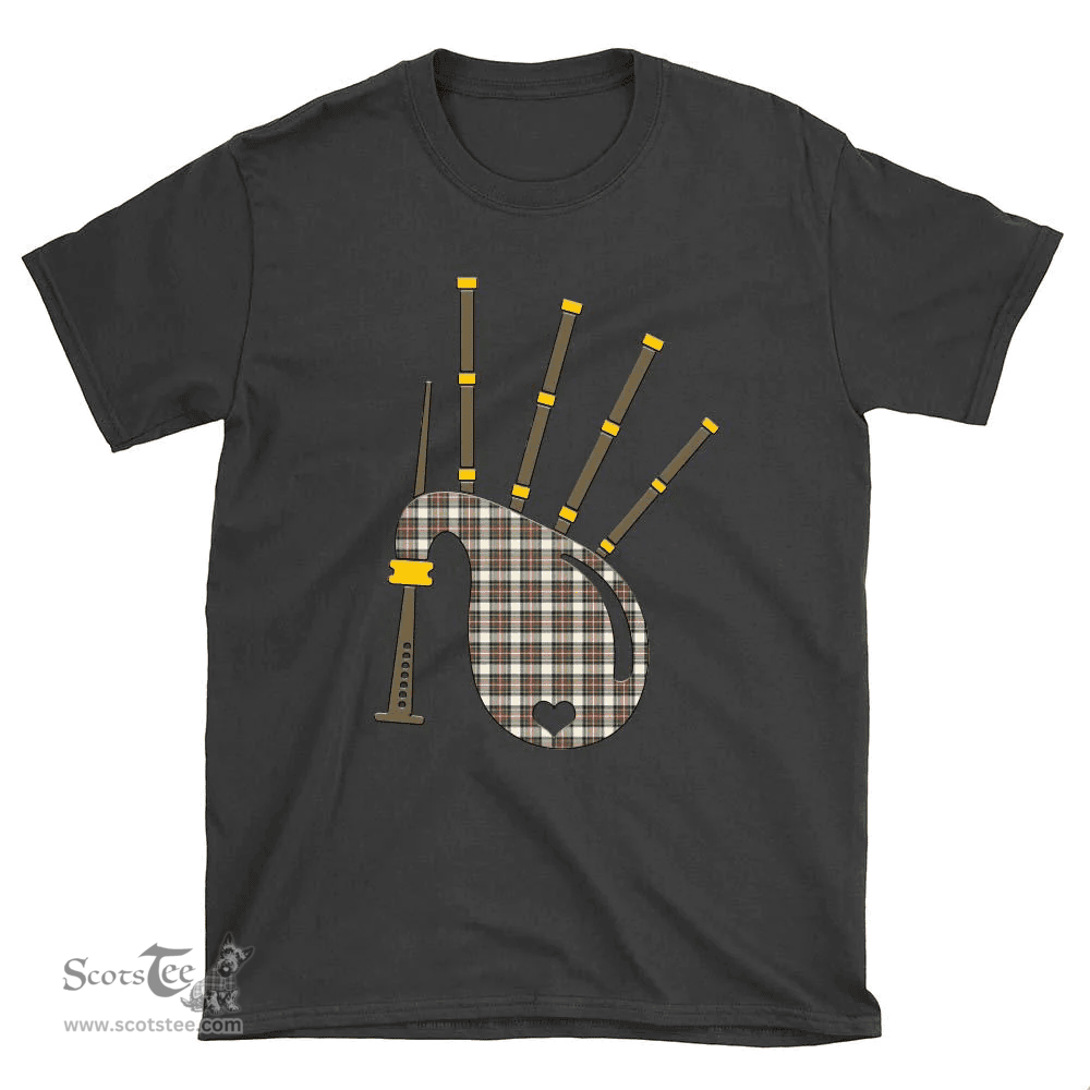 Scottish Stewart Dress Ancient Clan Tartan T-Shirt 2D - Bagpipes Style Scottish Plaid Tartan Plaid