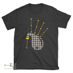 Scottish Stewart Dress Ancient Clan Tartan T-Shirt 2D - Bagpipes Style Scottish Plaid Tartan Plaid