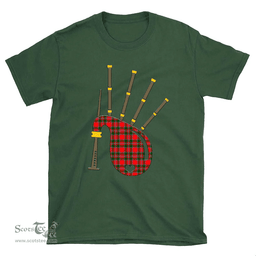 Scottish Spens Modern Clan Tartan T-Shirt 2D - Bagpipes Style Scottish Plaid Tartan Plaid
