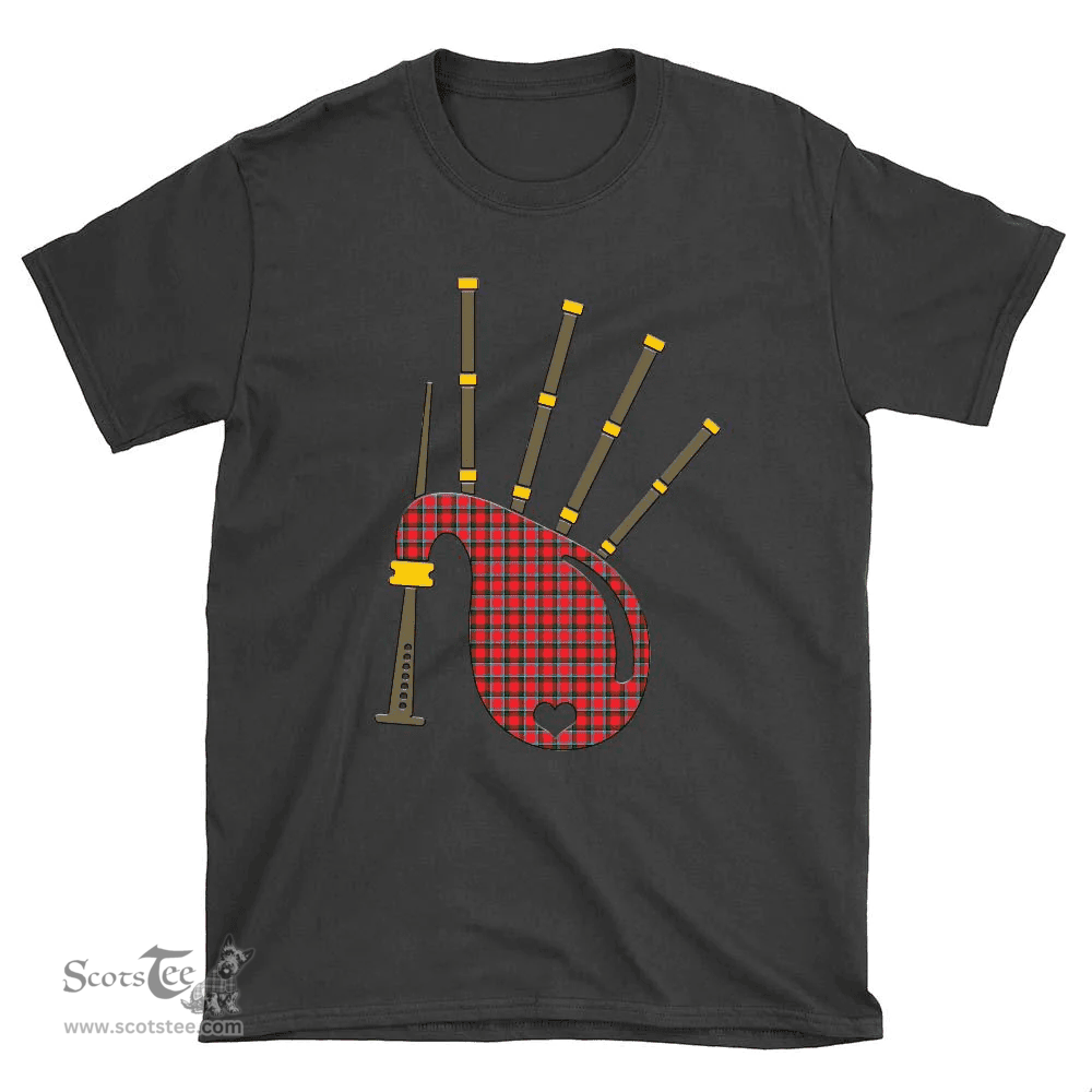 Scottish Sinclair Modern Clan Tartan T-Shirt 2D - Bagpipes Style Scottish Plaid Tartan Plaid