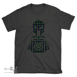 Scottish Sutherland Modern Clan Tartan T-Shirt 2D - Kilt Warrior Style Scottish Plaid Tartan Plaid